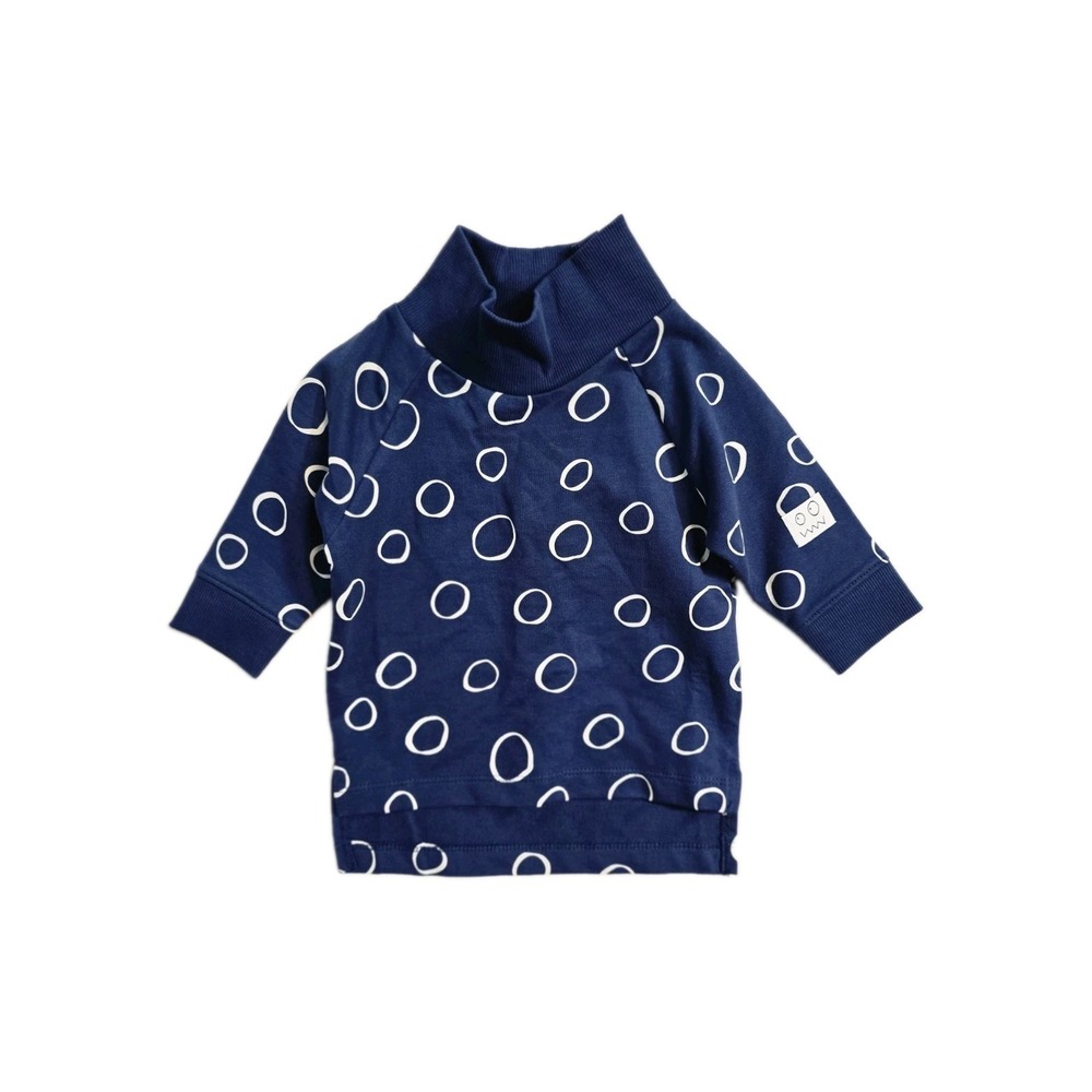 Indikidual Kids 6-12 Months Top Blue Circles Organic NWT